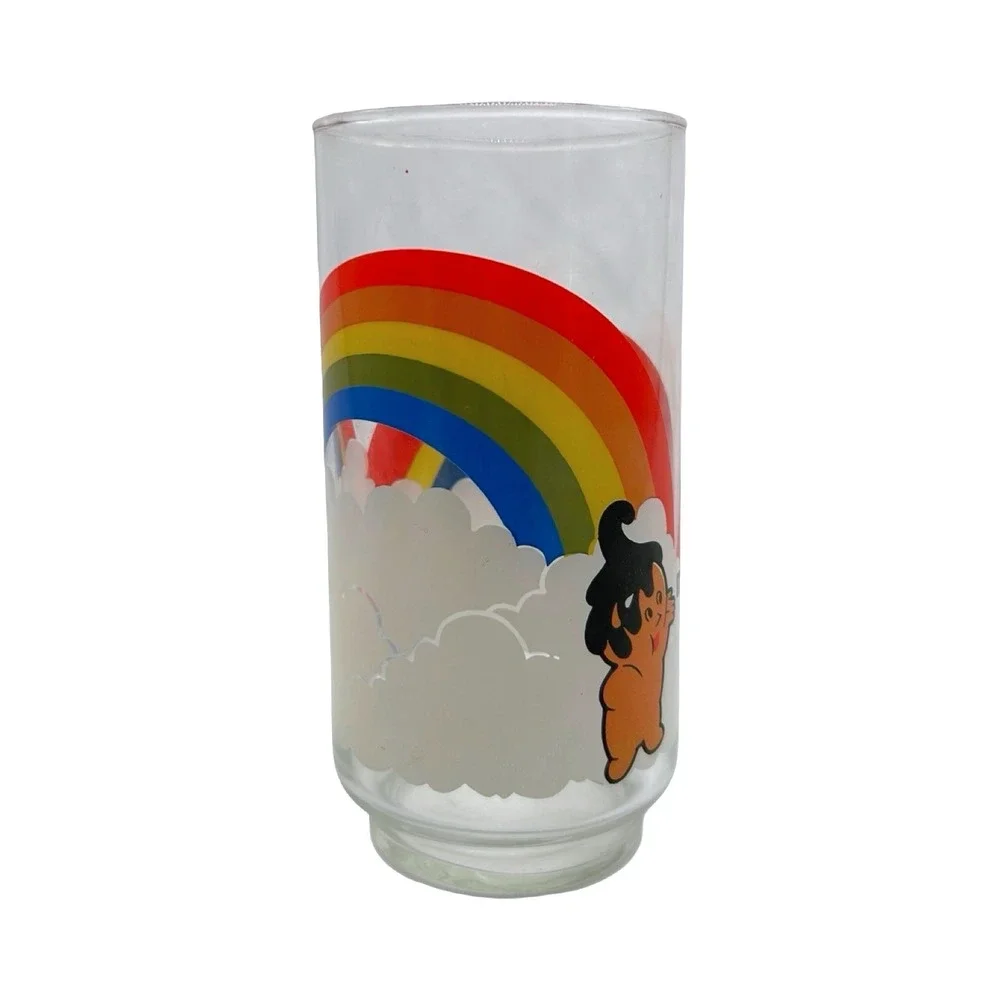 Vintage Tastee-Freez Rainbow‎ It's Tee-rific Mascot Glass Tumbler Advertising